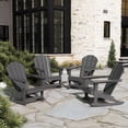 thumbnail image 2 of Costaelm Paradise Outdoor Patio Adirondack Rocking Chairs (Set of 4), Gray, 2 of 8