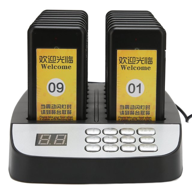 Estink F100 Wireless Restaurant Pager System 16 Pagers US Plug Strong Signal
