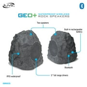 iLive Outdoor Bluetooth 20 Watts Power Rock Speakers with 2 USB charging cable, ISBW422G, Gray