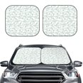 thumbnail image 2 of Xecao Leaf Print for Foldable Car Sun Shades (2-Pack) offer sun protection with an easy-fold design for convenient windshield shading., 2 of 7