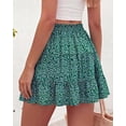 thumbnail image 3 of BTFBM Summer Skirts for Women Floral High Waist Shorts Underneath Boho Tiered Flowy Tennis Skorts Casual Mini Skirt, 3 of 7