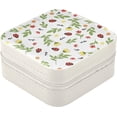 thumbnail image 3 of GZHJMY PU Leather Jewelry Box, Ladybugs Flowers Pattern Travel Jewelry Case Portable Jewelry Organizer Storage Holder Boxes for Women Girls for Necklace Bracelet Earrings Rings, 3 of 7