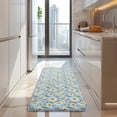 thumbnail image 4 of Lightblue Daisy Flower Green Dots Pattern Kitchen Rug Mat,Kitchen Runner Rugs Non Skid Washable,Decorative Kitchen Floor Mats for Kitchen,Sink,Laundry,17"x47.2", 4 of 7