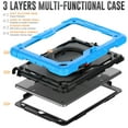 thumbnail image 3 of iPad 10.2 inch Case, iPad 9th/8th/7th Gen Case with 360° Ring Holder, Dteck Heavy Duty 3 in 1 Shockproof Bumper Full Body Drop Protection with Built-in Screen Protector, Lightblue+Black, 3 of 8