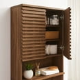 thumbnail image 2 of Modway Render Over the Toilet Bathroom Storage Cabinet in Walnut, 2 of 9
