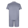 thumbnail image 5 of Frnrwgo Mens 2 Piece Vacation Set Short Sleeve Pullover Tops and Elastic Waist Pocket Shorts Breathable Lightweight Summer Sportswear, 5 of 5