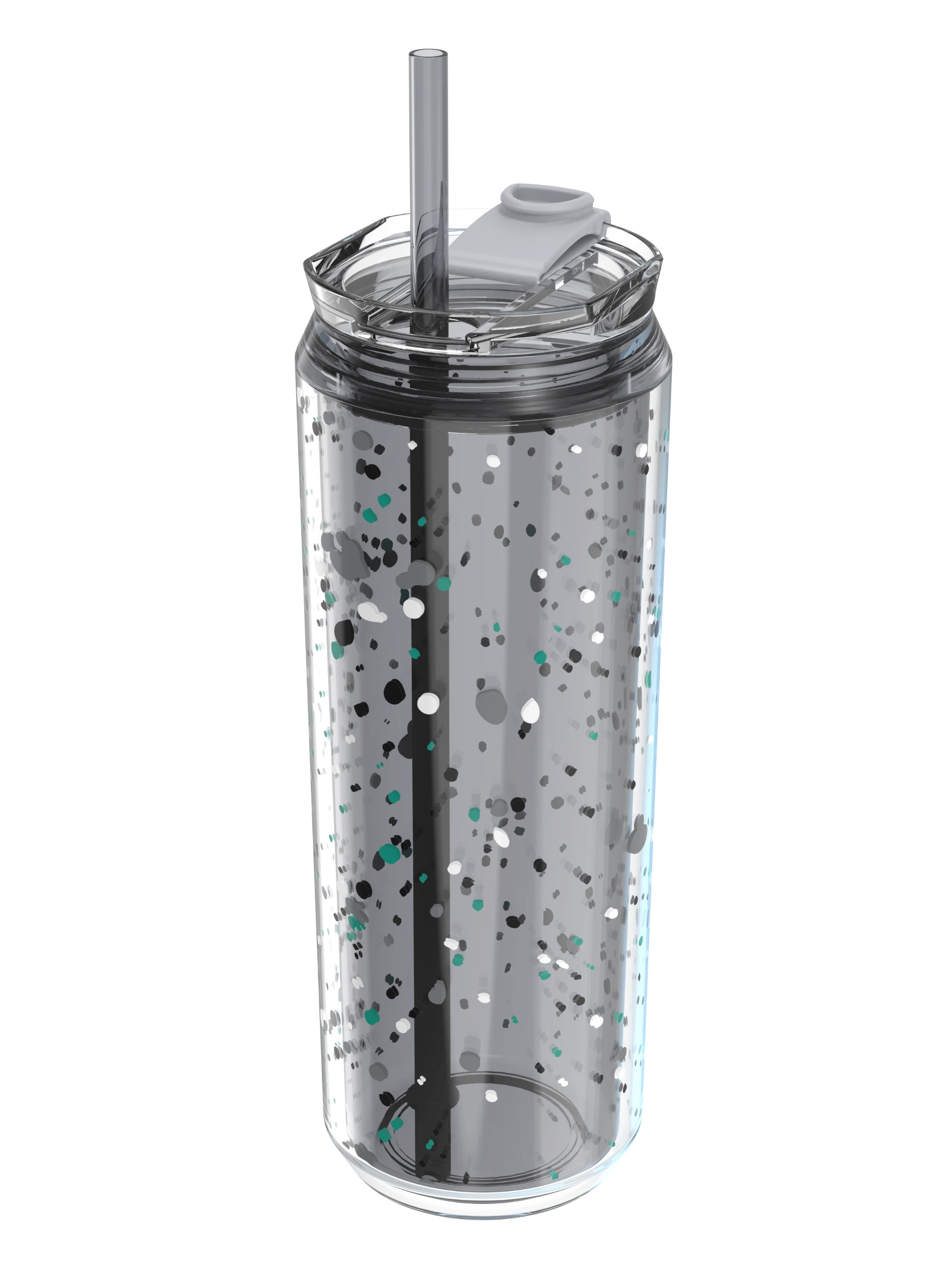 Cool Gear 3-Pack Modern Tumbler with Reusable Straw | Dishwasher Safe, Cup Holder Friendly, Spillproof, Double-Wall Insulated Travel Tumbler | Printed Splatter Pack - image 2 of 2