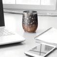 thumbnail image 3 of 12oz Stemless Wine Tumblers Leopard Print and Footballs Pattern Vacuum Insulated Stainless Steel Travel Tumbler Cups Mug with Lid and Straw for Champaign,Cocktail,Beer with Cleaning Brush, 3 of 5