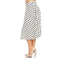 thumbnail image 2 of MOA Collection Women's Plus Size Midi A-Line Casual Flared Elastic Band Polka Dot Skirt, 2 of 6