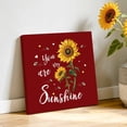 thumbnail image 2 of You Are My Sunshine Canvas Wall Art for Living Room, Vintage Country Yellow Sunflower Floral Bees Heart Red Poster Print Painting for Bedroom Office Home Decor Wall Pictures Prepare To Hang 12"x12", 2 of 9
