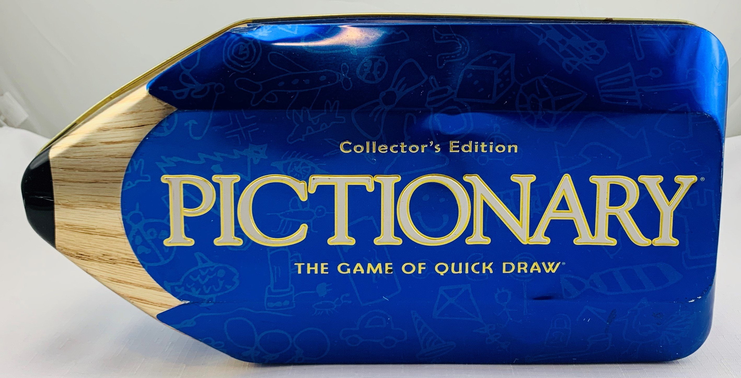 Pictionary Collector's Edition Game 2001 Cards and Carry Tin with Lid ONLY 