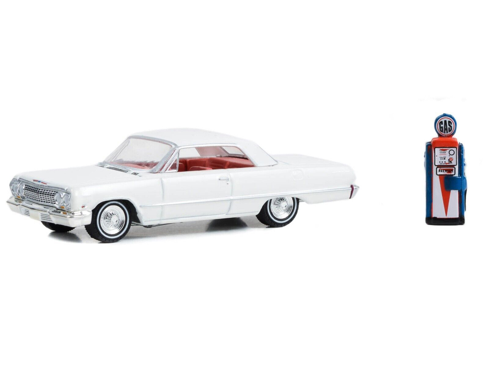 1963 Chevrolet Bel Air White with Orange Interior and