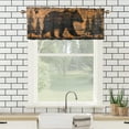 thumbnail image 3 of Retro Bear Rod Pocket Window Curtain Valance Rustic Woodland Wild Animal Farmhouse Wooden Board Window Valance for Bedroom Bathroom Living Room Dining Room Valances Set 54 by 18 in, 2 Panel, 3 of 6