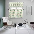 thumbnail image 6 of Rustic Leaves Berry on Beige Curtain Tier and Valance Set 3 Piece, Watercolor Botanical Plant Leaf 3-inch Rod Pocket Window Tier Curtains Valance for Kitchen Living Room, 6 of 9