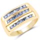 thumbnail image 1 of 14K Yellow Gold Plated 1.05 Carat Genuine Blue Sapphire .925 Sterling Silver Ring QJ Model, 1 of 3