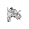 thumbnail image 3 of Dahlia Studios Hand Painted Silver Elephant Book-Ends 9 1/4" High, 3 of 7