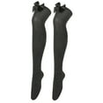 thumbnail image 3 of Womens Bow Accent Pure Color Thigh High Socks Over The Knee Holiday Socks, 3 of 5