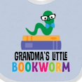 thumbnail image 4 of Inktastic Grandma Little Bookworm Kids Reading Boys or Girls Baby Bib, 4 of 4