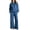 Blue, variant on HAJWOH Womens Elegant Lounge Sets Sweatsuit Sets 2 Piece Outfits with Sweater Tops and Wide Leg Sweatpants