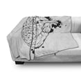thumbnail image 3 of Sketch Soft Flannel Fleece Throw Blanket, Outline Hand Drawn Half Human Heart and Brain Logic and Emotion Priority, Cozy Plush for Indoor and Outdoor Use, 50" x 60", Charcoal Grey White, by Ambesonne, 3 of 6