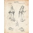 thumbnail image 2 of Borders, Cole 12x14 Gold Ornate Wood Framed with Double Matting Museum Art Print Titled - PP810-Vintage Parchment Firefighter Suit 1876 Patent Print, 2 of 4