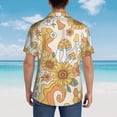 thumbnail image 6 of Bixox Men's Hawaiian Shirts Men's Groovy Hippie Flower Mushrooms Print Short-Sleeve Shirt-3X-Large, 6 of 8