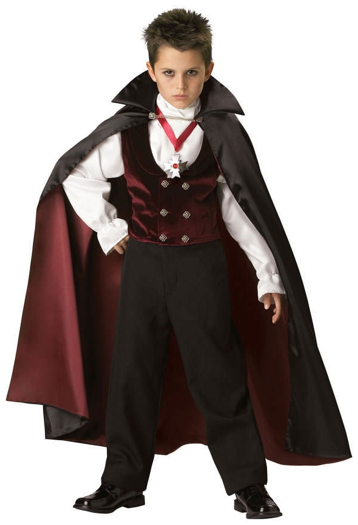 Boy In Halloween Vampire Makeup Costume Stock Photo - Download