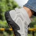 thumbnail image 4 of Barefoot Shoes Men Women Knit High Top Sneakers Breathable Antislip Outdoor Athletic Hiking Shoes Light Gray Size 10, 4 of 8