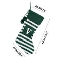 thumbnail image 2 of Christmas Tree Hanging Ornament Green Stripe Letter Socking,Christmas Green White Stripe Knitting Stocking Striped Christmas Decorations Stocking for Xmas Tree Fireplace Decor, 2 of 5
