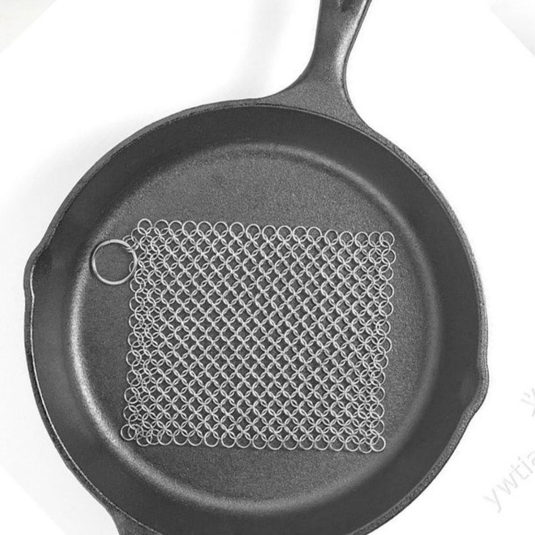 Bunhut Cast Iron Skillet Cleaner Scrubber Upgraded 316 Stainless