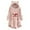 Pink, variant on Fesfesfes Women Casual Christmas Printing Plush Outerwear Long Sleeved Tops Ladies Hooded Plush Coat Tops Under $10