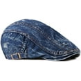 thumbnail image 2 of Kiibsot 2 Pack Mens Denim Cotton Newsboy Cap Ivy Gatsby Driving Hunting Cabbie Hats, 2 of 7