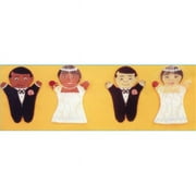 Dexter Educational Toys DEX690M Bride and Groom 2 Piece Puppet Set - Multi Cultural