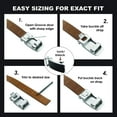 thumbnail image 3 of Roxoni Mens Genuine Leather Dress Adjustable Belt with Automatic Buckle-Sizes 24" To 48"-Style #1905, 3 of 8
