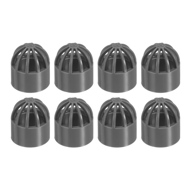Uxcell 0.8 Inch (20mm) Fish Cover Permeable Cap, 8Pcs Aquarium Guard, Gray