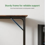 32 inch Computer Desk, Study Writing Table for Small Space, Save Space Office Desk with Metal Legs, Modern Steel Frame Wood PC Workstation for Home Office, Vintage