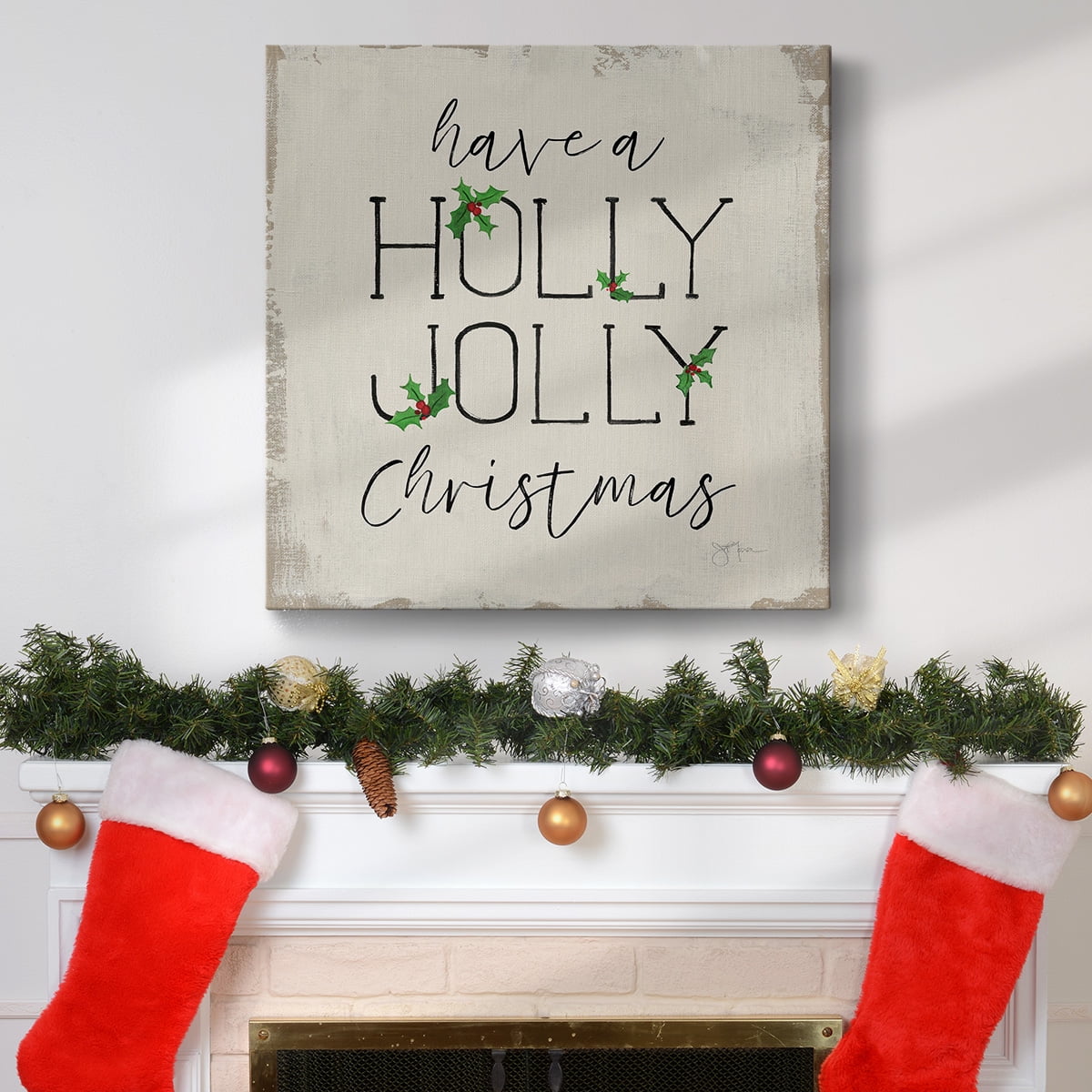 Holly Jolly Christmas- Gallery Wrapped Canvas