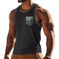 thumbnail image 2 of BRANROY Men's Tank Tops with Pocket - Slim Fit Sleeveless Muscle Shirt for Gym Workout, Mens Athletic Tank Tops Summer Casual Tee,Black,2XL, 2 of 9