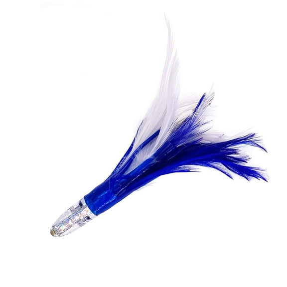 Sanhu Tuna Feathers - 6" - 6 Pcs Blue/White