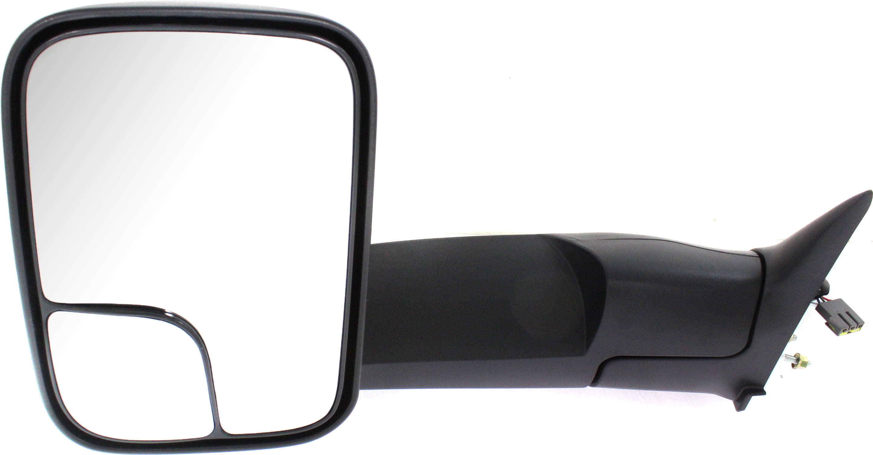 Towing Mirror Compatible With 1994-1997 Dodge Ram 3500 2500 Left Driver Side w/ Blind Spot Corner Glass Textured Black Kool-Vue