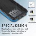 thumbnail image 4 of SaniMore for iPhone 15 Plus (6.7" 2023) Wallet Case,Back Flip Cash Pocket 360° Rotating Metal Holder Kickstand PU Leather Shockproof TPU Card Slots Magnetic Car Mount Wear-resistant Shell, Blue, 4 of 12
