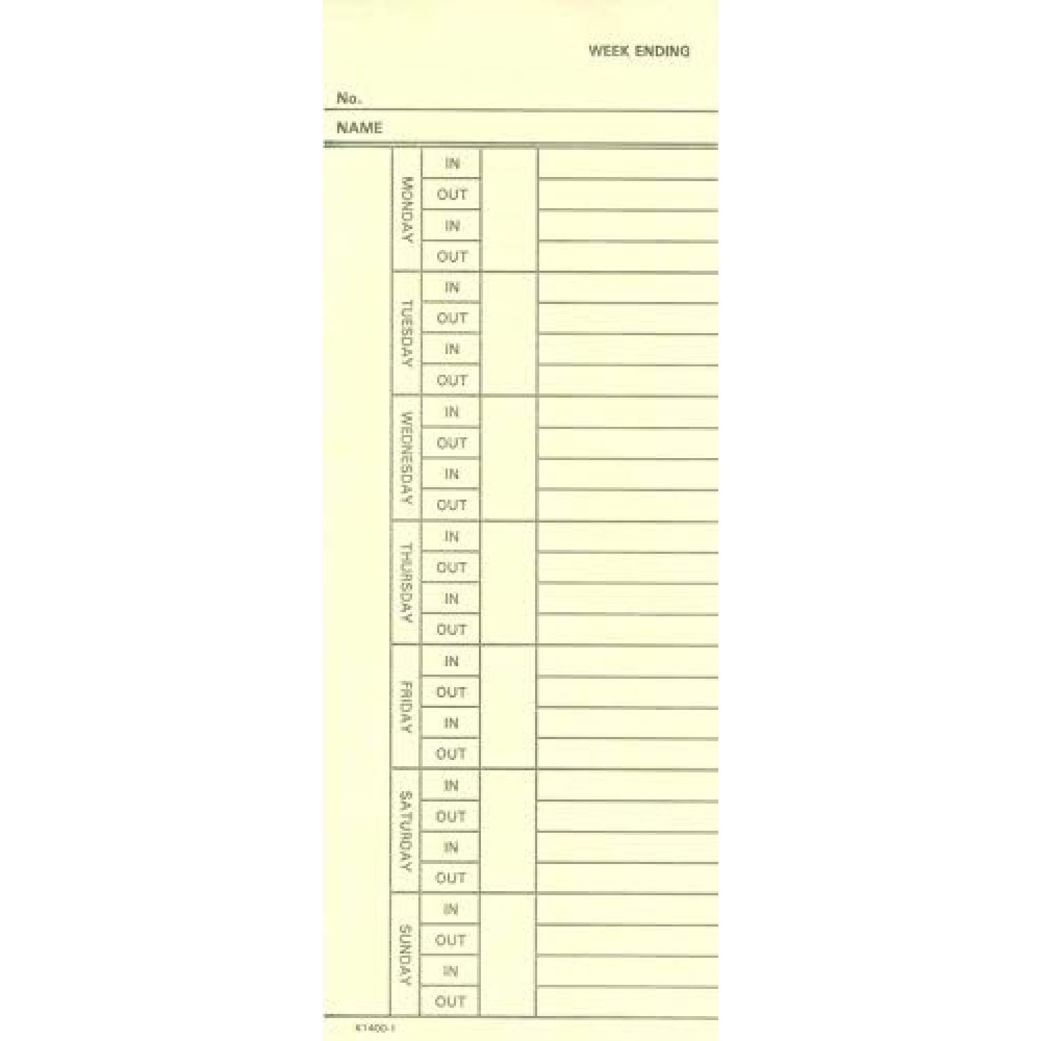 200 Time Cards for uPunch CR1000 Time Clock, Compatible by HYYYYH, Bi ...