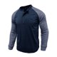 thumbnail image 3 of Blusas y camisas de manga larga con cuello redondo para hombre, suéter deportivo informal con botones y cuello redondo, blusas de manga larga con cuello redondo, blusa de poliéster para hombre, 3 of 6