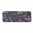 thumbnail image 1 of Skull Computer Mouse Pad, Scary Creepy Spooky Happy Smiling Skeleton Boned Hand Artwork Print, Rectangle Non-Slip Rubber Mousepad Large, 31" x 12" Gaming Size, Purple Grey and Black, by Ambesonne, 1 of 2