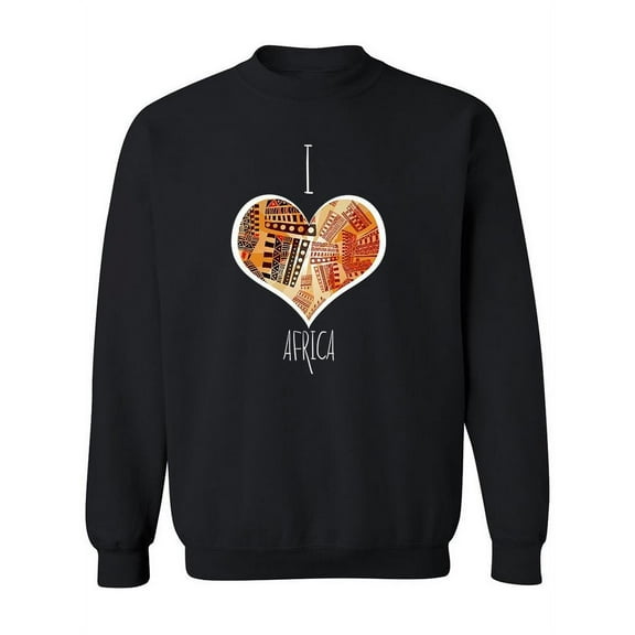 I Love Africa With Heart Doodle Sweatshirt Women -Image by Shutterstock, Female Small