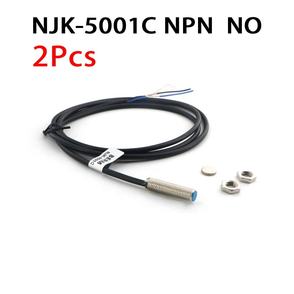 2Pcs NJK-5001D NPN NC 10mm Hall Effect Sensor Proximity Switch DC 6~36V US 