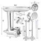 thumbnail image 2 of Juego de accesorios para picadora de alimentos de carne de metal, reemplazo de tubos de empuje de bandeja para batidora de pie KitchenAid Kearding HA9148-00B, 2 of 7