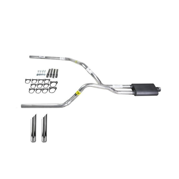 Dual exhaust 2.25 pipe Stainless muffler fits Dakota 87-233