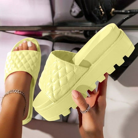 

HOMBOM House Slippers For Women Summer Ladies Slippers Thick Soled Sandals Casual Women Shoes Slippers