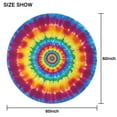 thumbnail image 6 of Rainbow Tie Dye Concentric Circles Round Tablecloth 60"x60",Wrinkle Wipeable Table Cloth for Kitchen Dining Room Picnic Patio Party, 6 of 6